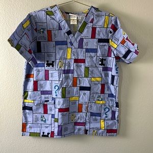 Monopoly Board Game Scrub Top